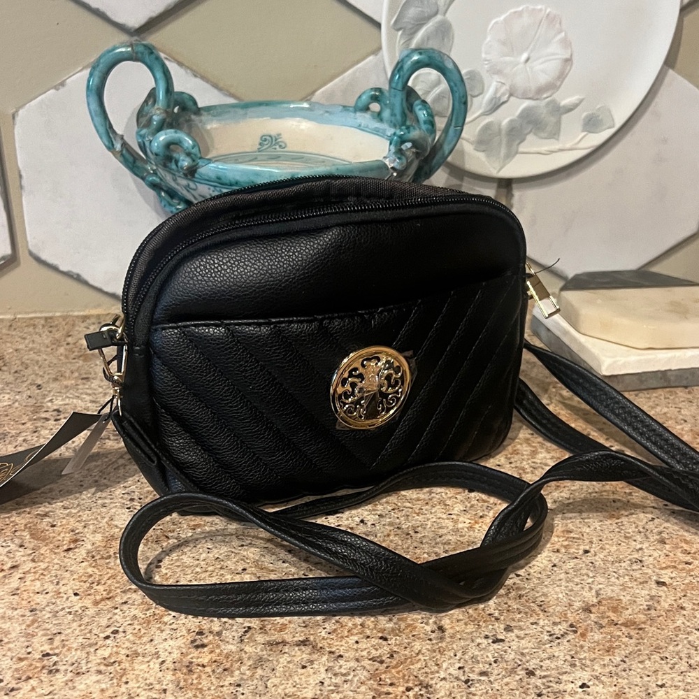 Black Quilted Crossbody Bag